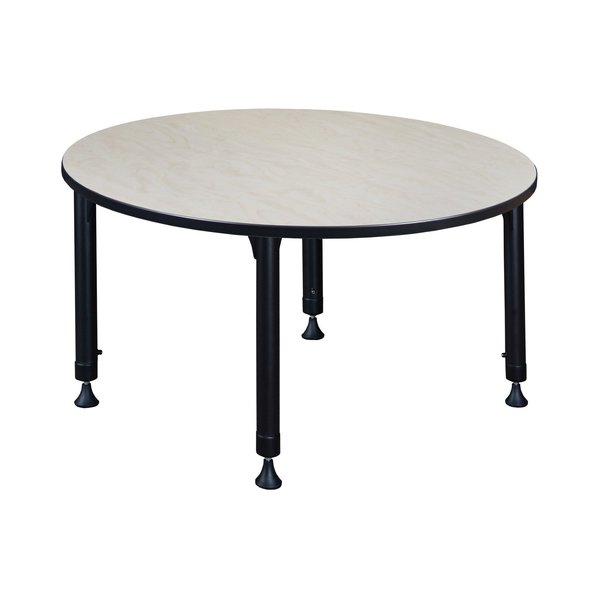 Tables > Height Adjustable > Round Classroom Tables, 48 X 48 X 23-34, Wood|Metal Top