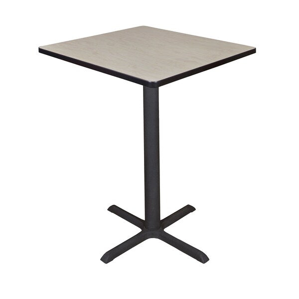Square Tables > Breakroom Tables > Cain CafÃ© Tables, 30 W, 30 L, 42 H, Wood|Metal Top, Maple