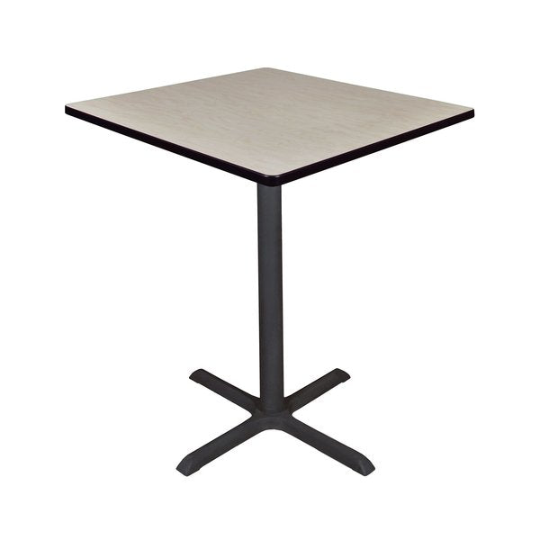 Square Tables > Breakroom Tables > Cain CafÃ© Tables, 36 W, 36 L, 42 H, Wood|Metal Top, Maple