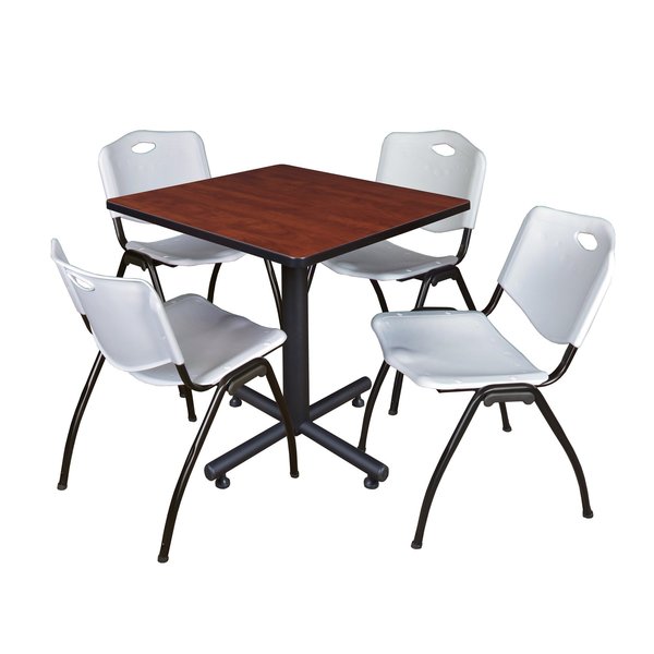 Square Tables > Breakroom Tables > Kobe Square Table & Chair Sets, 30 W, 30 L, 29 H, Cherry