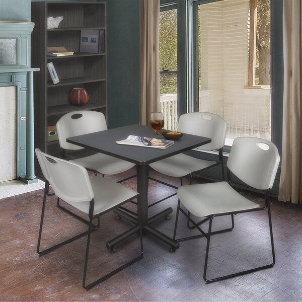 Square Tables > Breakroom Tables > Kobe Square & Round Tables, 30 W, 30 L, 29 H, Wood|Metal Top