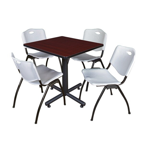 Square Tables > Breakroom Tables > Kobe Square Table & Chair Sets, 30 W, 30 L, 29 H, Mahogany