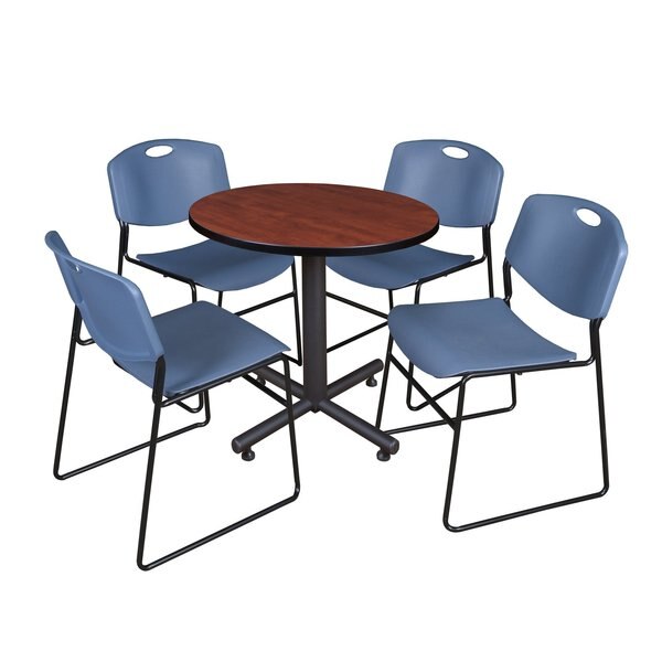 Round Tables > Breakroom Tables > Kobe Round Table & Chair Sets, 30 W, 30 L, 29 H, Cherry