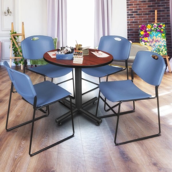 Round Tables > Breakroom Tables > Kobe Round Table & Chair Sets, 30 W, 30 L, 29 H, Cherry