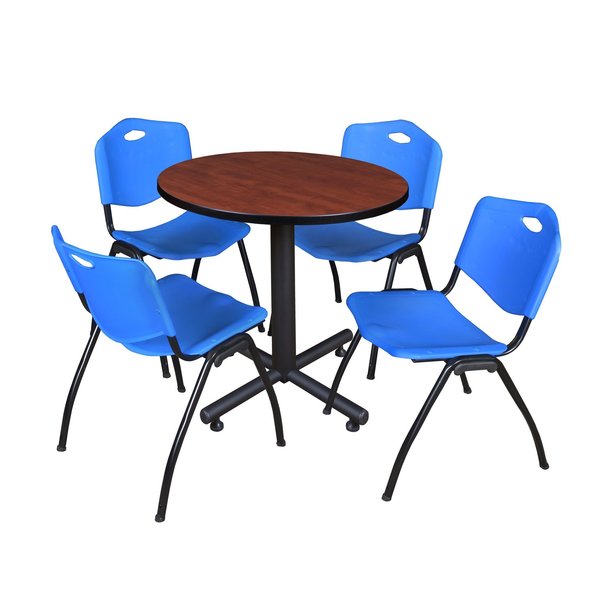Round Tables > Breakroom Tables > Kobe Round Table & Chair Sets, 30 W, 30 L, 29 H, Cherry