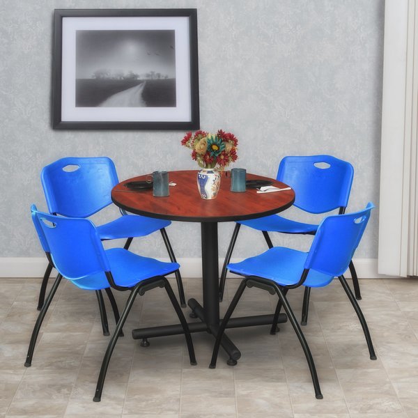 Round Tables > Breakroom Tables > Kobe Round Table & Chair Sets, 30 W, 30 L, 29 H, Cherry