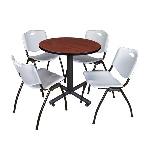 Round Tables > Breakroom Tables > Kobe Round Table & Chair Sets, 30 W, 30 L, 29 H, Cherry