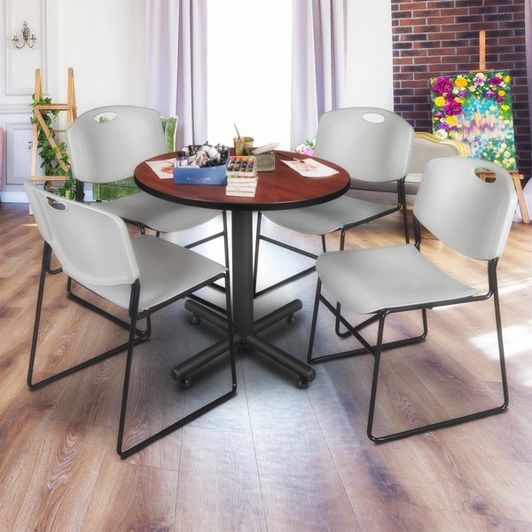 Round Tables > Breakroom Tables > Kobe Square & Round Tables, 30 W, 30 L, 29 H, Wood|Metal Top