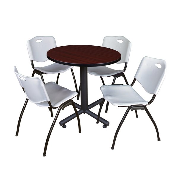 Round Tables > Breakroom Tables > Kobe Round Table & Chair Sets, 30 W, 30 L, 29 H, Mahogany