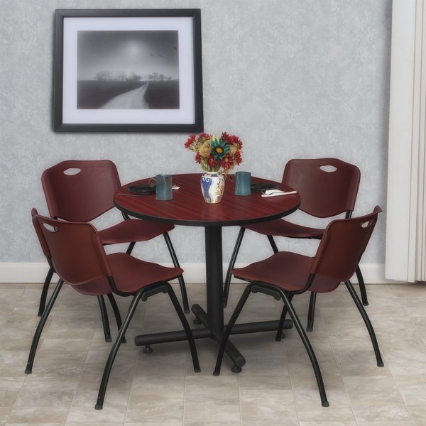 Round Tables > Breakroom Tables > Kobe Square & Round Tables, 30 W, 30 L, 29 H, Wood|Metal Top
