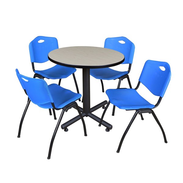 Round Tables > Breakroom Tables > Kobe Round Table & Chair Sets, 30 W, 30 L, 29 H, Maple