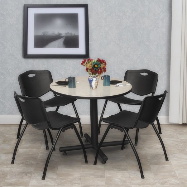 Round Tables > Breakroom Tables > Kobe Round Table & Chair Sets, 30 W, 30 L, 29 H, Maple
