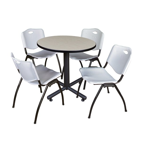 Round Tables > Breakroom Tables > Kobe Round Table & Chair Sets, 30 W, 30 L, 29 H, Maple