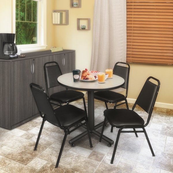 Round Tables > Breakroom Tables > Kobe Square & Round Tables, 30 W, 30 L, 29 H, Wood|Metal Top