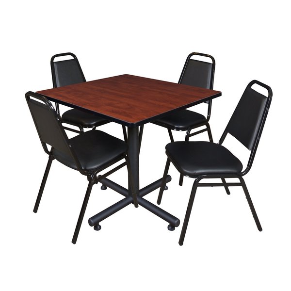 Square Tables > Breakroom Tables > Kobe Square Table & Chair Sets, 36 W, 36 L, 29 H, Cherry