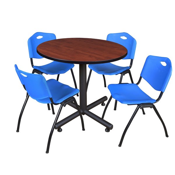 Round Tables > Breakroom Tables > Kobe Round Table & Chair Sets, 36 W, 36 L, 29 H, Cherry