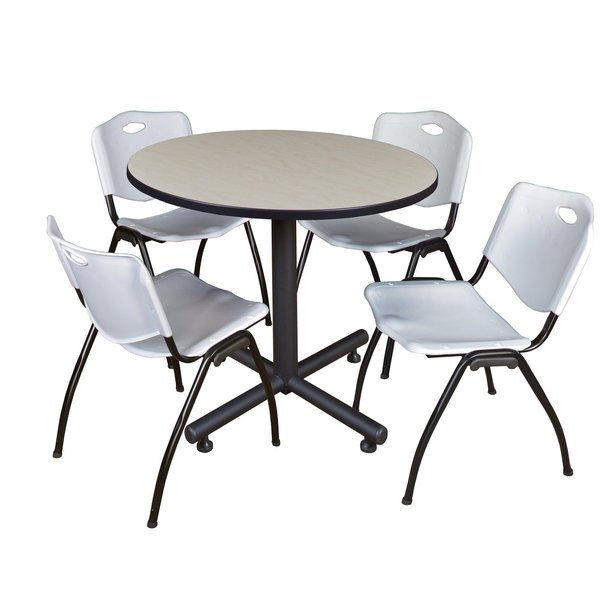 Round Tables > Breakroom Tables > Kobe Round Table & Chair Sets, 36 W, 36 L, 29 H, Maple