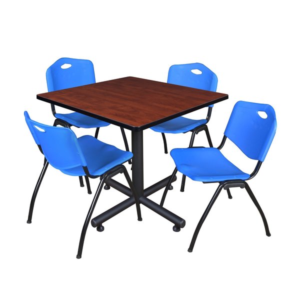 Square Tables > Breakroom Tables > Kobe Square Table & Chair Sets, 42 W, 42 L, 29 H, Cherry