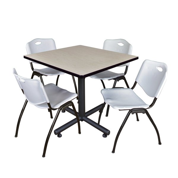Square Tables > Breakroom Tables > Kobe Square Table & Chair Sets, 42 W, 42 L, 29 H, Maple