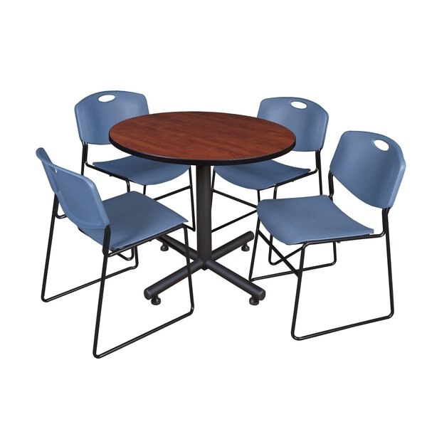 Round Tables > Breakroom Tables > Kobe Round Table & Chair Sets, 42 W, 42 L, 29 H, Cherry