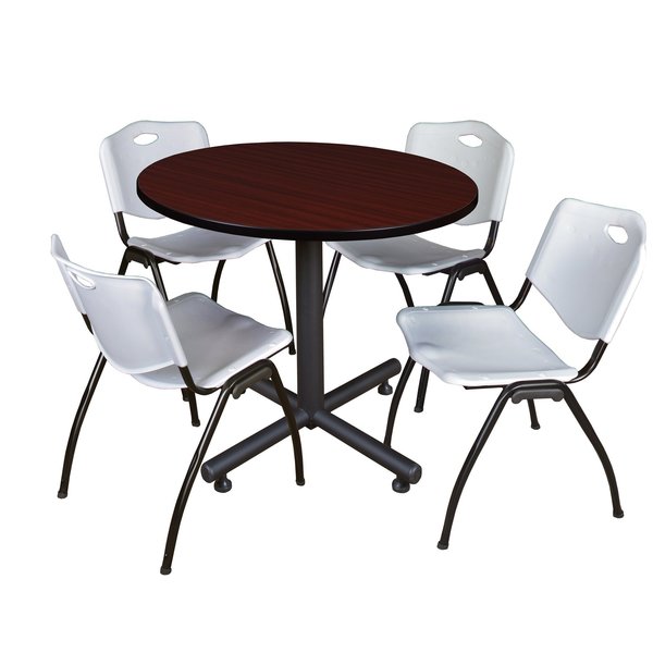 Round Tables > Breakroom Tables > Kobe Round Table & Chair Sets, 42 W, 42 L, 29 H, Mahogany