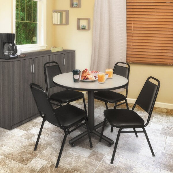 Round Tables > Breakroom Tables > Kobe Round Table & Chair Sets, 42 W, 42 L, 29 H, Maple