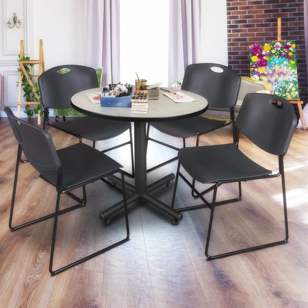 Round Tables > Breakroom Tables > Kobe Round Table & Chair Sets, 42 W, 42 L, 29 H, Maple