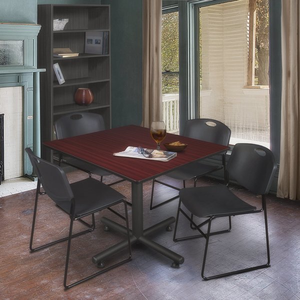 Square Tables > Breakroom Tables > Kobe Square & Round Tables, 48 W, 48 L, 29 H, Wood|Metal Top