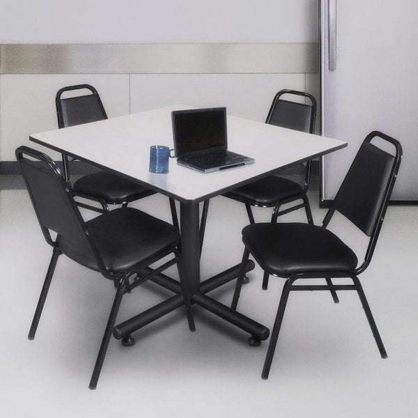 Square Tables > Breakroom Tables > Kobe Square Table & Chair Sets, 48 W, 48 L, 29 H, Maple