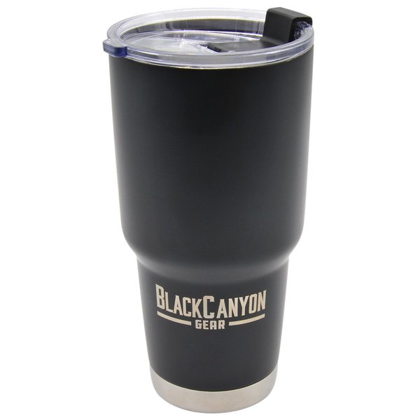 Tumbler with Flip Close Lid, Black, 32oz