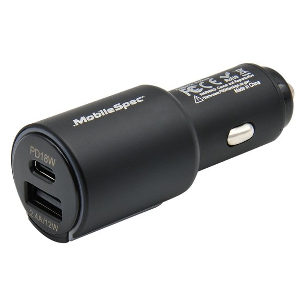 Dual Charger USB-C/18W / 2.4A/12W, 12V/D