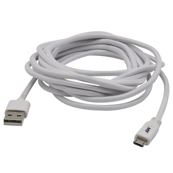 Micro USB Charge and Sync Cable, White,