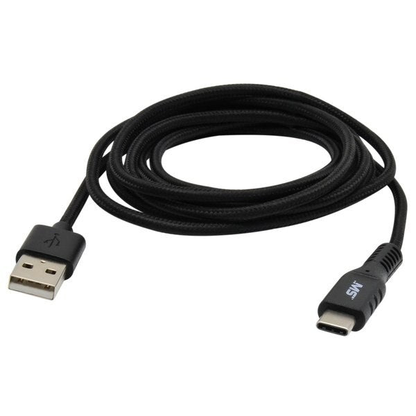 USB-C Charge and Sync Cable, Black, 7ft
