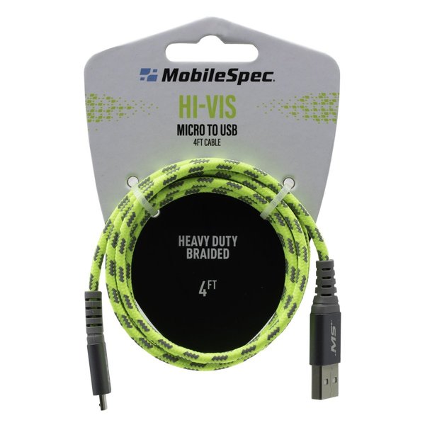 Hi-Vis 4Ft Micro To Usb Cable, Yellow