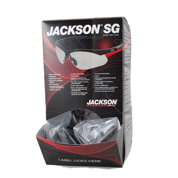 SG - Black/Clear 2.00 Diopter, Safety Eyewear