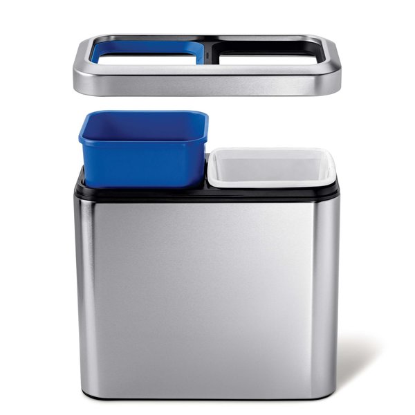 20 L Trash Can, Brushed, Stainless Steel