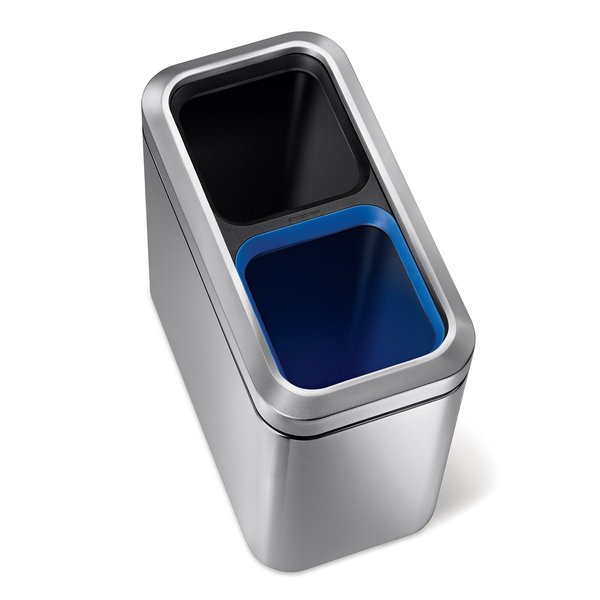 20 L Trash Can, Brushed, Stainless Steel