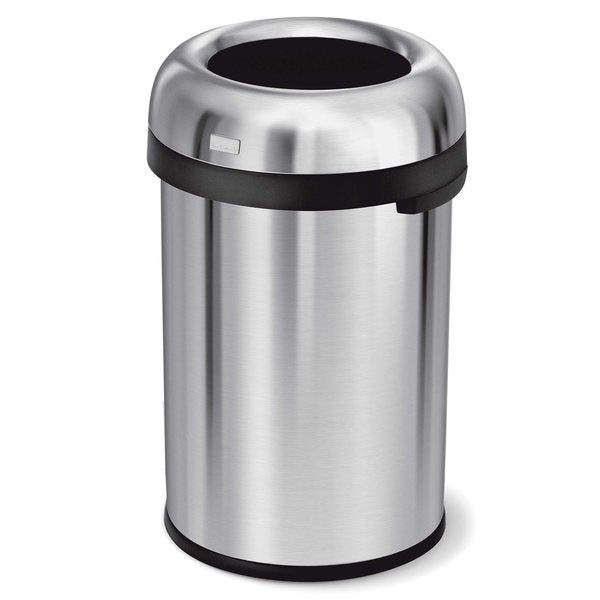 30 gal Open Can, Brushed, Stainless Steel