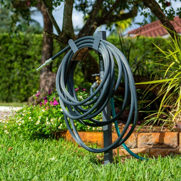 Garden Hose Stand, Grey