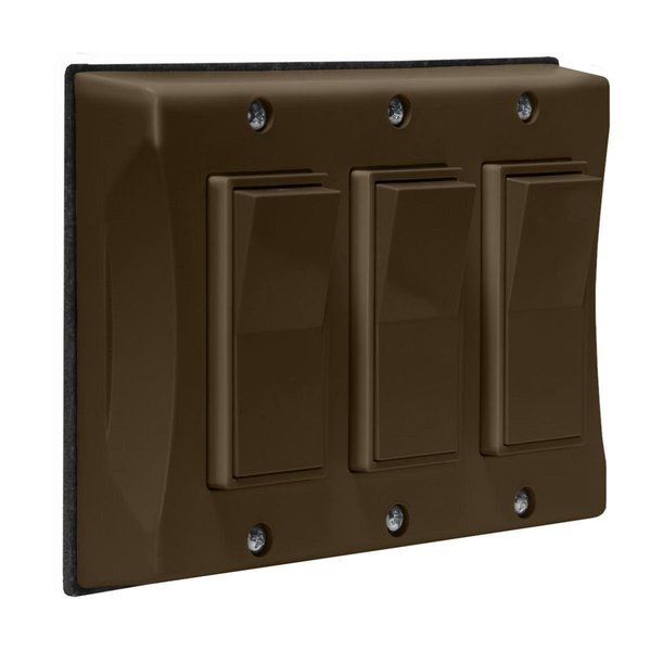 Weatherproof Cover 3-Gang, Vertical, Dec