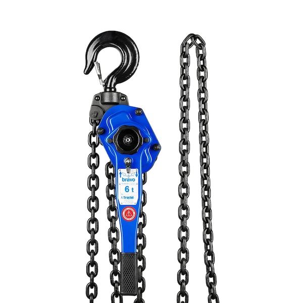 Lever Chain Hoist, 12,000 lb Load Capacity, 10 ft Hoist Lift, 2.6 in. Hook Opening