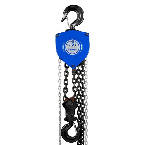Tralift Manual Chain Hoist, 10,000 lb. (5 Ton) Load Capacity, 15 ft. Lift