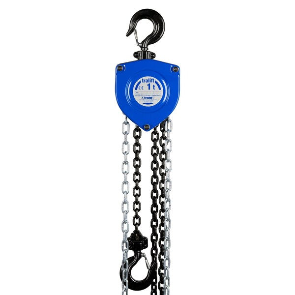 Tralift Manual Chain Hoist, 2,000 lb. (1 Ton) Load Capacity, 10 ft. Lift