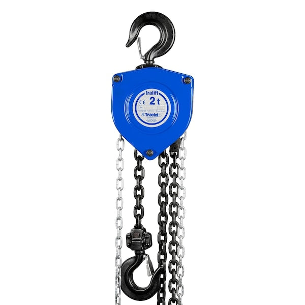 Tralift Manual Chain Hoist, 4,000 lb. (2 Ton) Load Capacity, 15 ft. Lift