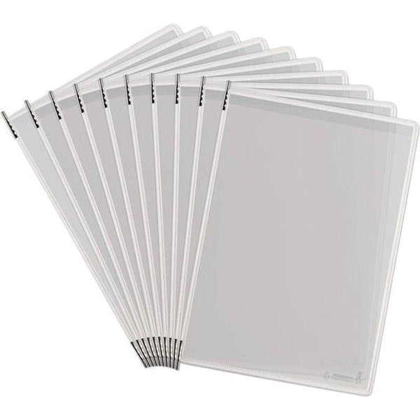 Antimicrobial Display Pockets, Letter Size, White, PK10