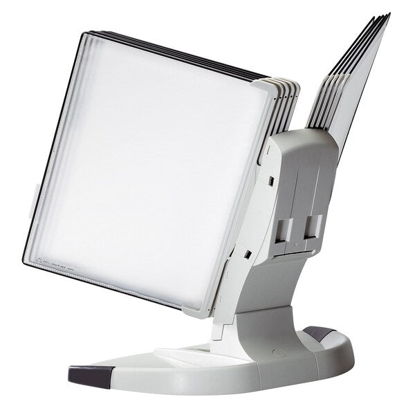 Desk Stand Starter Set, 10 Pockets, Gray