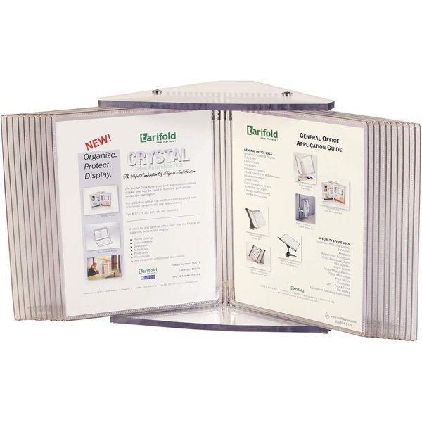 Desk Reference Unit, 20 Pockets, Clear