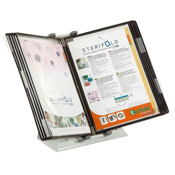 Antimicrobial Desk Display Unit 10 White Pockets
