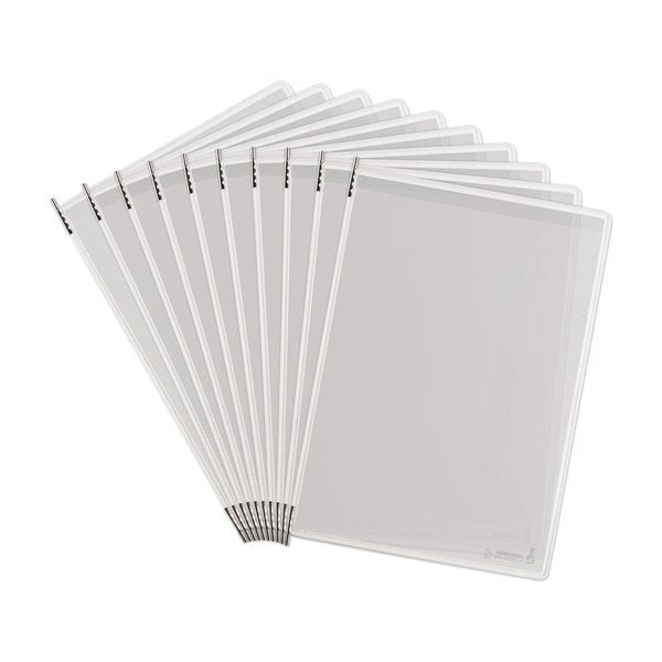 Antimicrobial Display Pockets, Letter Size, White, PK10