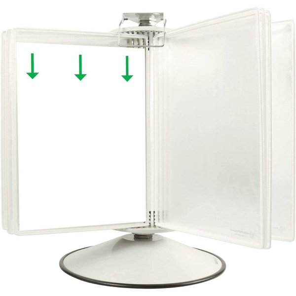 Rotary Display Unit Base, 50 Pockets, White